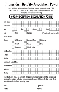 Organ Donation Pludge Form